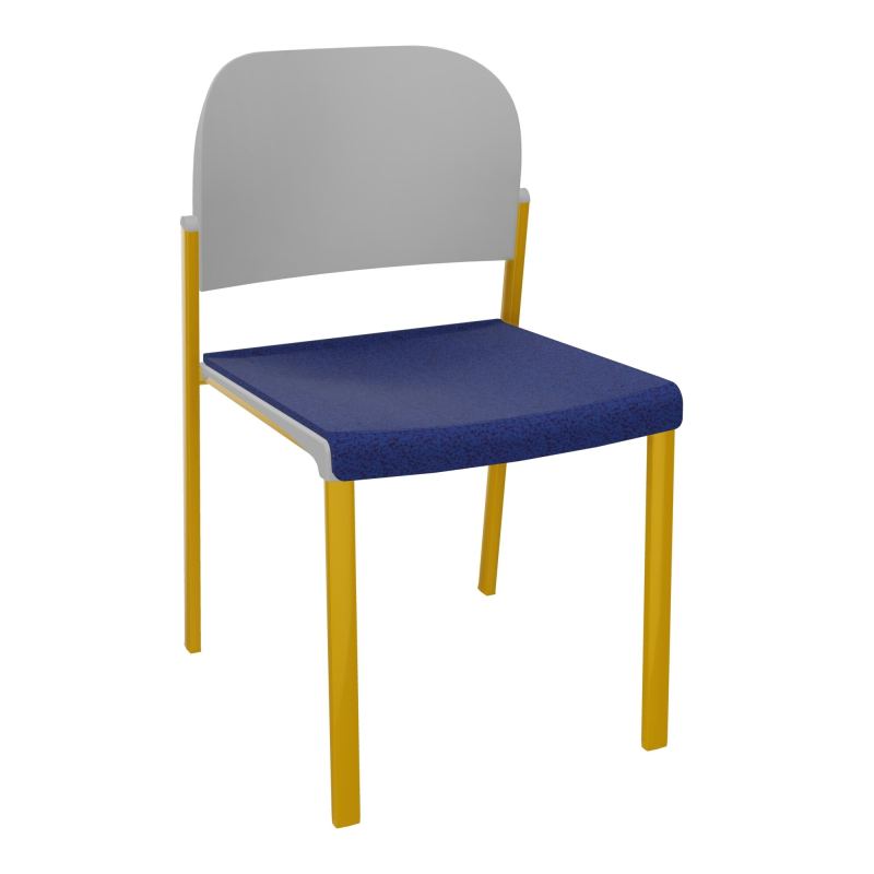 ROMY CHAISE 4P FIXES ASSISE TISSU DOSSIER POLYPRO SANS ACCOUDOIRS  B6 SX PX