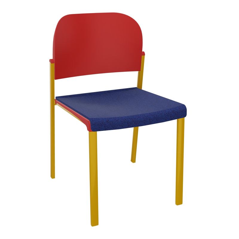 ROMY CHAISE 4P FIXES ASSISE TISSU DOSSIER POLYPRO SANS ACCOUDOIRS  B6 SX PZ
