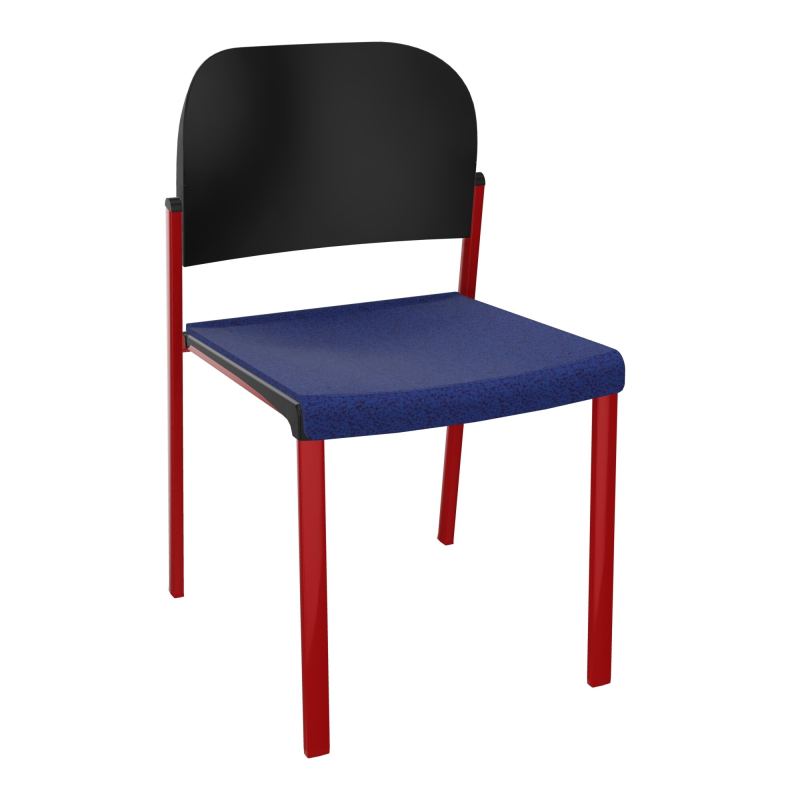 ROMY CHAISE 4P FIXES ASSISE TISSU DOSSIER POLYPRO SANS ACCOUDOIRS  B6 ZY PU