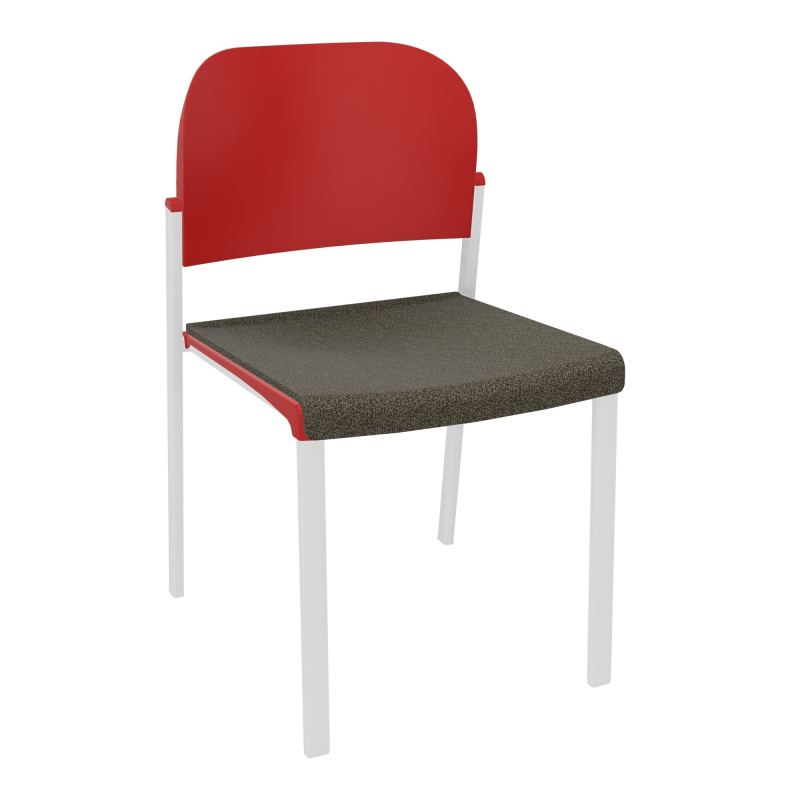 ROMY CHAISE 4P FIXES ASSISE TISSU DOSSIER POLYPRO SANS ACCOUDOIRS  B7 SP PZ