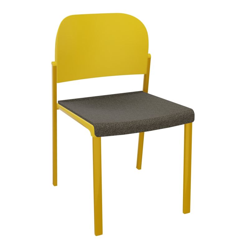 ROMY CHAISE 4P FIXES ASSISE TISSU DOSSIER POLYPRO SANS ACCOUDOIRS  B7 SX PW