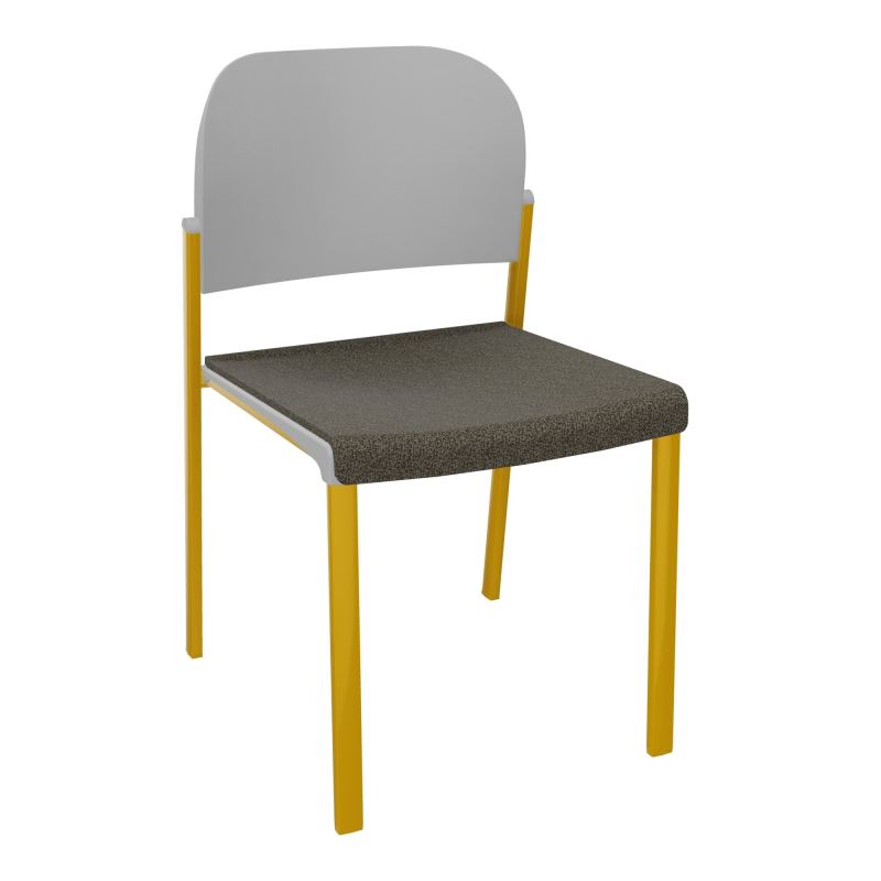 ROMY CHAISE 4P FIXES ASSISE TISSU DOSSIER POLYPRO SANS ACCOUDOIRS  B7 SX PX