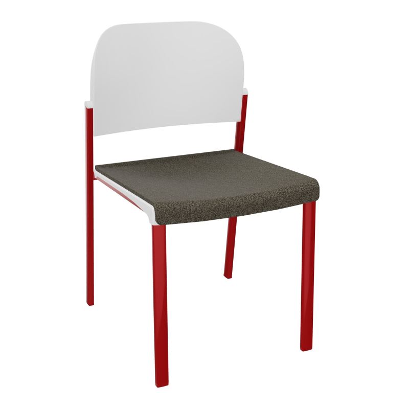 ROMY CHAISE 4P FIXES ASSISE TISSU DOSSIER POLYPRO SANS ACCOUDOIRS  B7 ZY PT