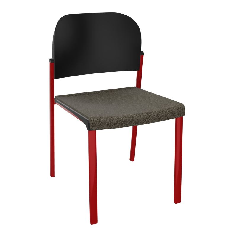 ROMY CHAISE 4P FIXES ASSISE TISSU DOSSIER POLYPRO SANS ACCOUDOIRS  B7 ZY PU