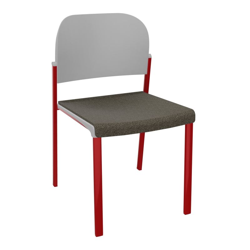 ROMY CHAISE 4P FIXES ASSISE TISSU DOSSIER POLYPRO SANS ACCOUDOIRS  B7 ZY PX
