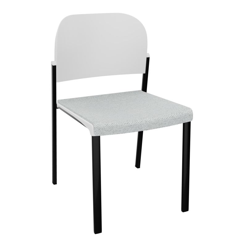 ROMY CHAISE 4P FIXES ASSISE TISSU DOSSIER POLYPRO SANS ACCOUDOIRS BC SG PT