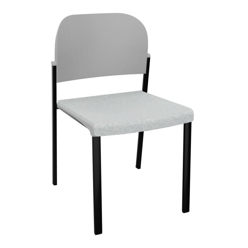 ROMY CHAISE 4P FIXES ASSISE TISSU DOSSIER POLYPRO SANS ACCOUDOIRS BC SG PX