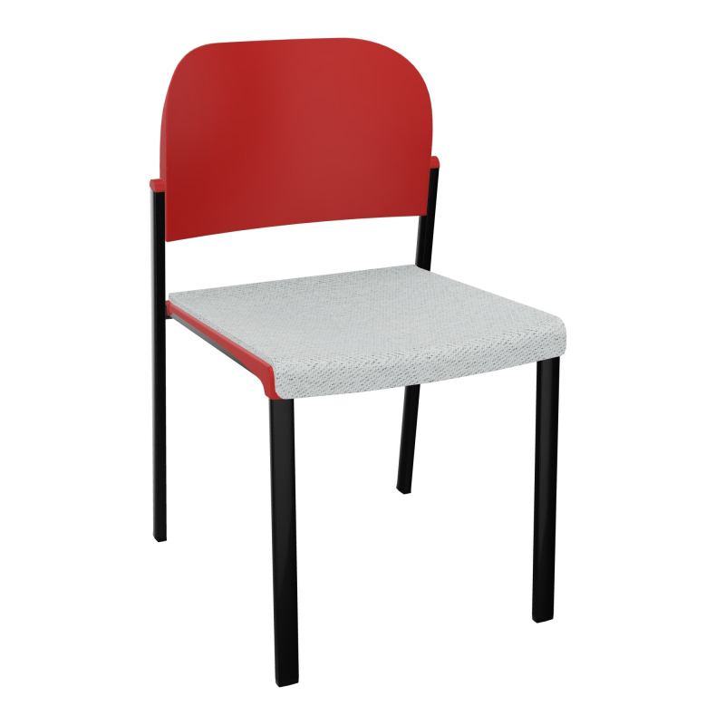 ROMY CHAISE 4P FIXES ASSISE TISSU DOSSIER POLYPRO SANS ACCOUDOIRS BC SG PZ