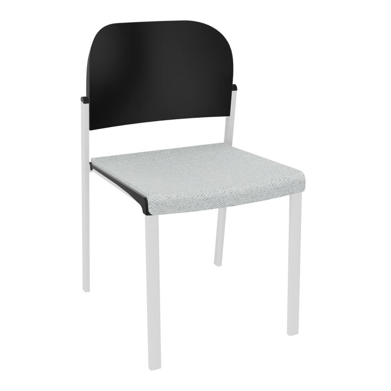 ROMY CHAISE 4P FIXES ASSISE TISSU DOSSIER POLYPRO SANS ACCOUDOIRS BC SP PU
