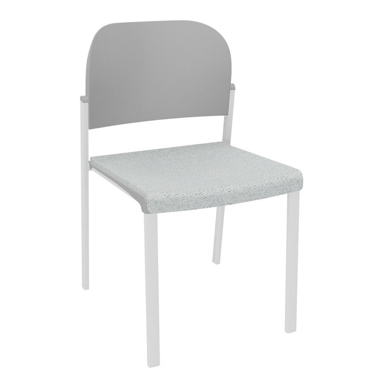 ROMY CHAISE 4P FIXES ASSISE TISSU DOSSIER POLYPRO SANS ACCOUDOIRS BC SP PX