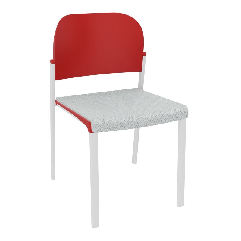 ROMY CHAISE 4P FIXES ASSISE TISSU DOSSIER POLYPRO SANS ACCOUDOIRS BC SP PZ