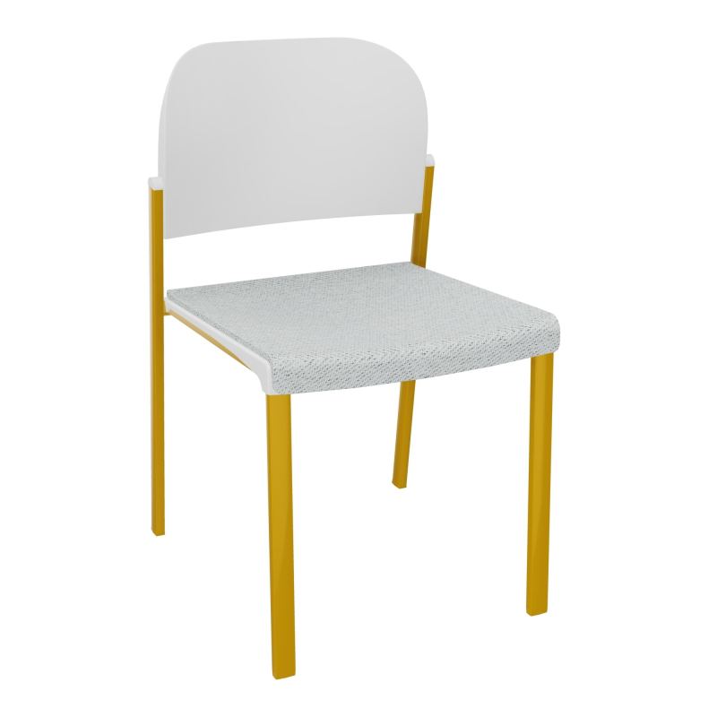 ROMY CHAISE 4P FIXES ASSISE TISSU DOSSIER POLYPRO SANS ACCOUDOIRS BC SX PT