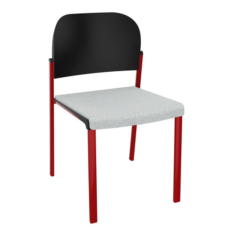 ROMY CHAISE 4P FIXES ASSISE TISSU DOSSIER POLYPRO SANS ACCOUDOIRS BC ZY PU