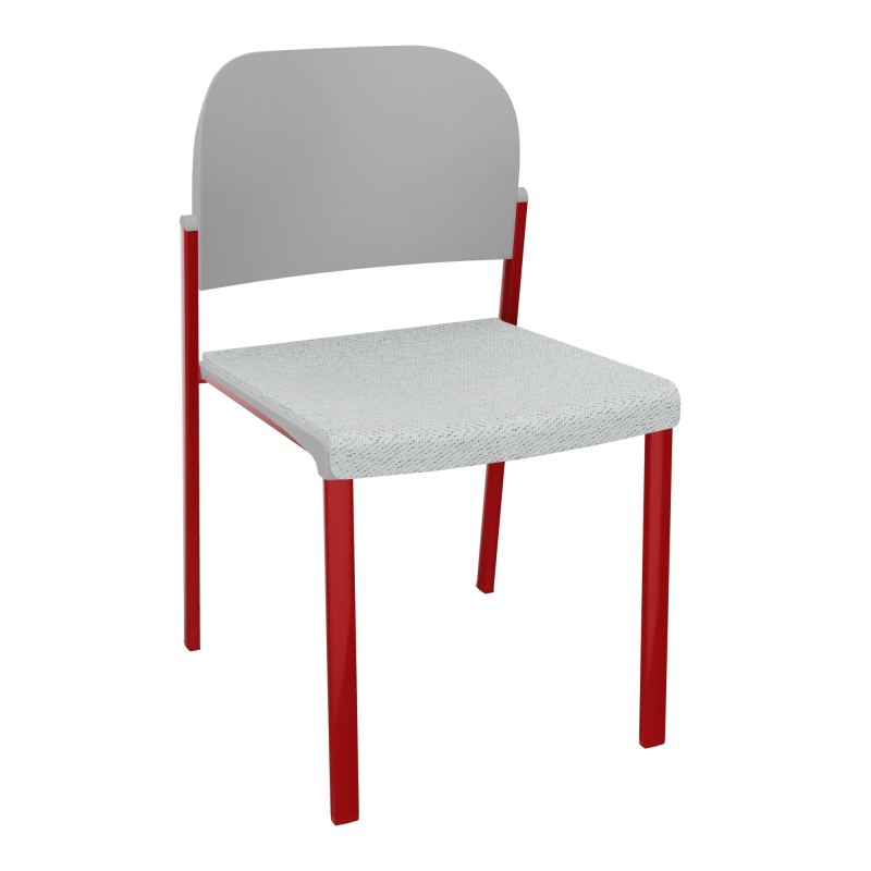 ROMY CHAISE 4P FIXES ASSISE TISSU DOSSIER POLYPRO SANS ACCOUDOIRS BC ZY PX
