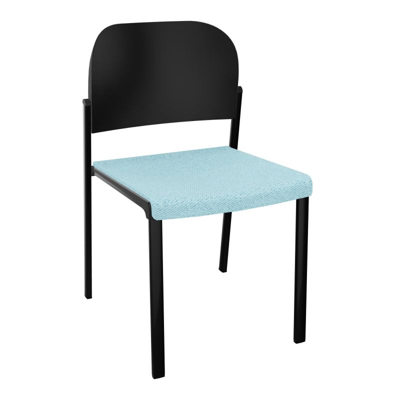 ROMY CHAISE 4P FIXES ASSISE TISSU DOSSIER POLYPRO SANS ACCOUDOIRS BF SG PU