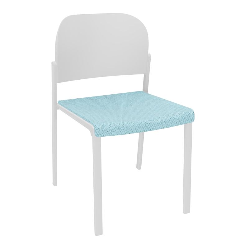 ROMY CHAISE 4P FIXES ASSISE TISSU DOSSIER POLYPRO SANS ACCOUDOIRS BF SP PT