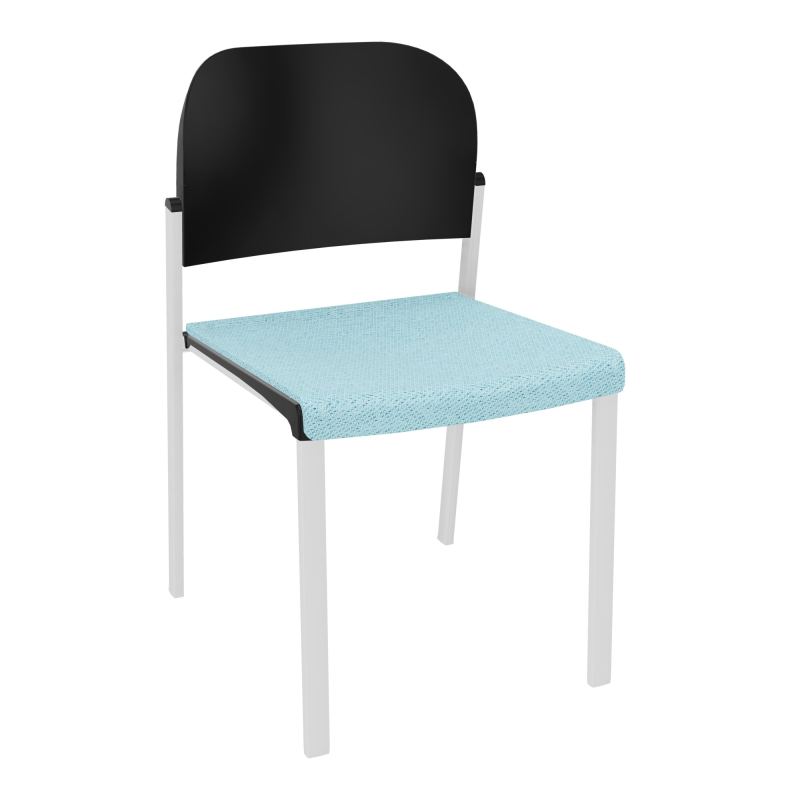 ROMY CHAISE 4P FIXES ASSISE TISSU DOSSIER POLYPRO SANS ACCOUDOIRS BF SP PU