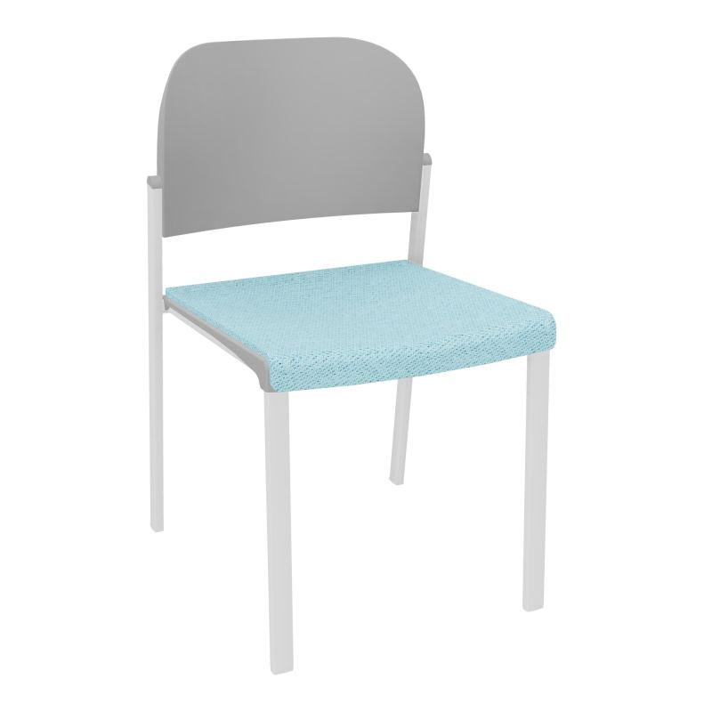 ROMY CHAISE 4P FIXES ASSISE TISSU DOSSIER POLYPRO SANS ACCOUDOIRS BF SP PX
