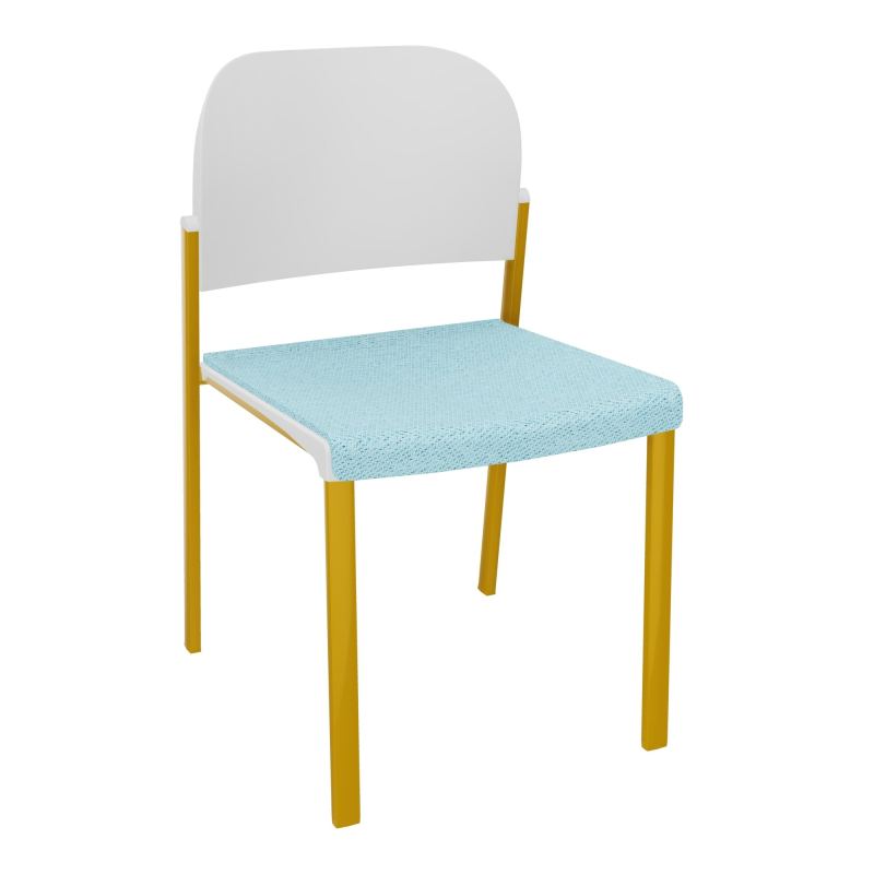 ROMY CHAISE 4P FIXES ASSISE TISSU DOSSIER POLYPRO SANS ACCOUDOIRS BF SX PT