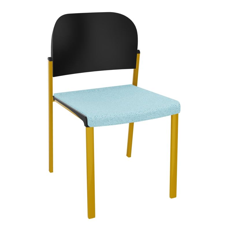 ROMY CHAISE 4P FIXES ASSISE TISSU DOSSIER POLYPRO SANS ACCOUDOIRS BF SX PU