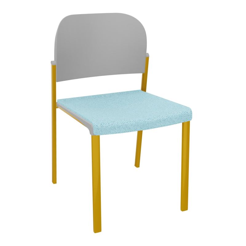 ROMY CHAISE 4P FIXES ASSISE TISSU DOSSIER POLYPRO SANS ACCOUDOIRS BF SX PX