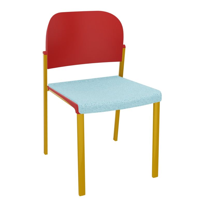 ROMY CHAISE 4P FIXES ASSISE TISSU DOSSIER POLYPRO SANS ACCOUDOIRS BF SX PZ