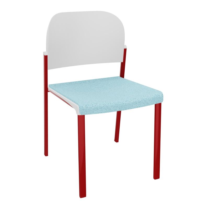ROMY CHAISE 4P FIXES ASSISE TISSU DOSSIER POLYPRO SANS ACCOUDOIRS BF ZY PT