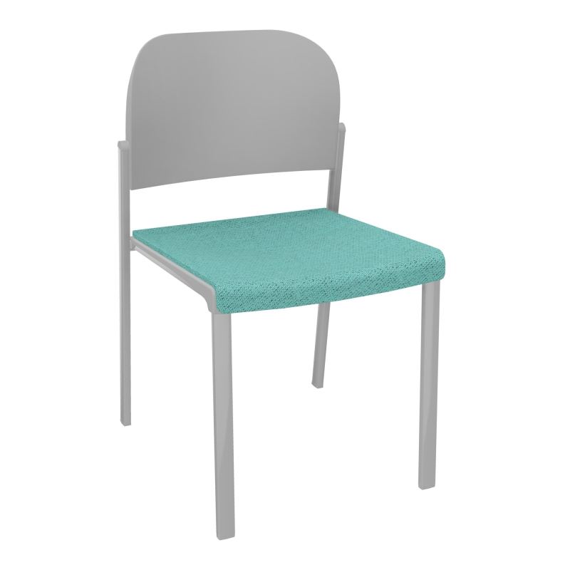 ROMY CHAISE 4P FIXES ASSISE TISSU DOSSIER POLYPRO SANS ACCOUDOIRS BG SB PX