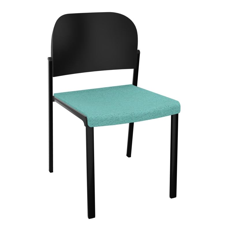 ROMY CHAISE 4P FIXES ASSISE TISSU DOSSIER POLYPRO SANS ACCOUDOIRS BG SG PU