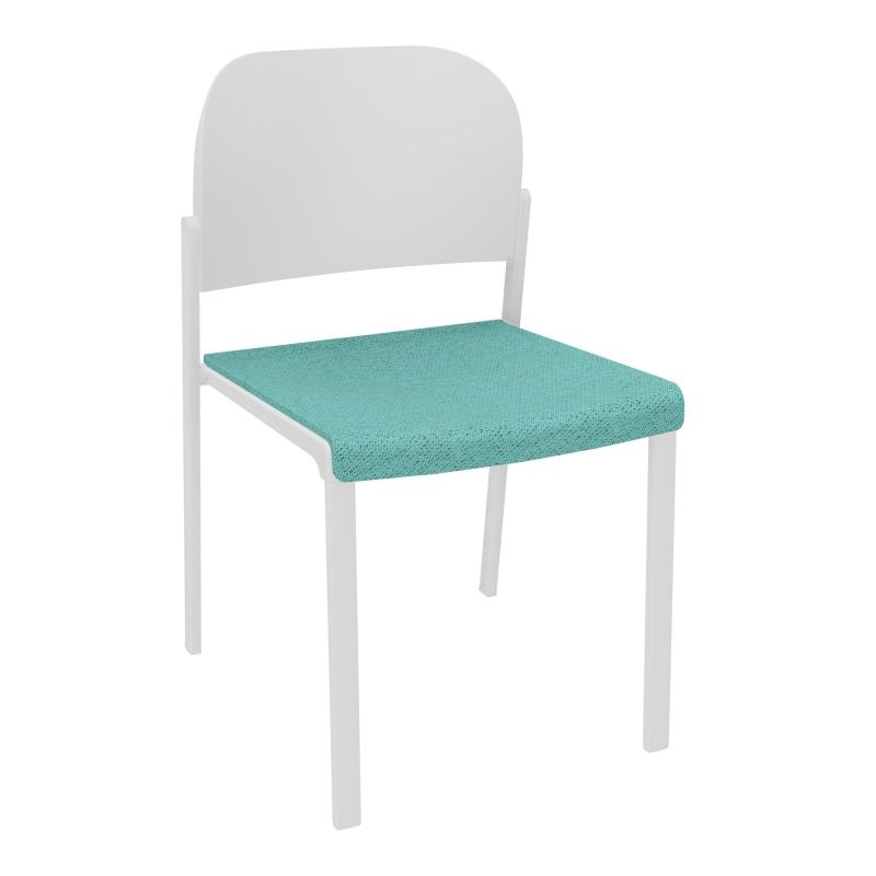 ROMY CHAISE 4P FIXES ASSISE TISSU DOSSIER POLYPRO SANS ACCOUDOIRS BG SP PT