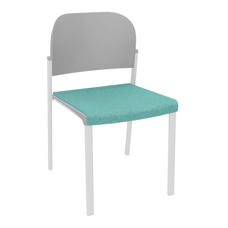 ROMY CHAISE 4P FIXES ASSISE TISSU DOSSIER POLYPRO SANS ACCOUDOIRS BG SP PX