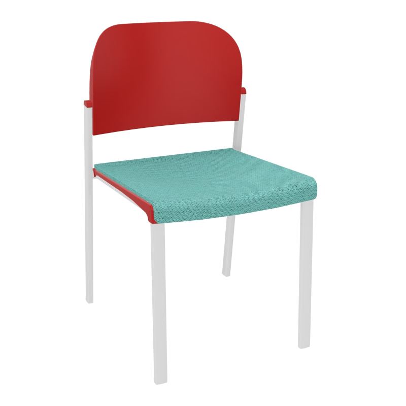 ROMY CHAISE 4P FIXES ASSISE TISSU DOSSIER POLYPRO SANS ACCOUDOIRS BG SP PZ