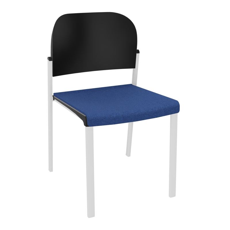 ROMY CHAISE 4P FIXES ASSISE TISSU DOSSIER POLYPRO SANS ACCOUDOIRS BH SP PU