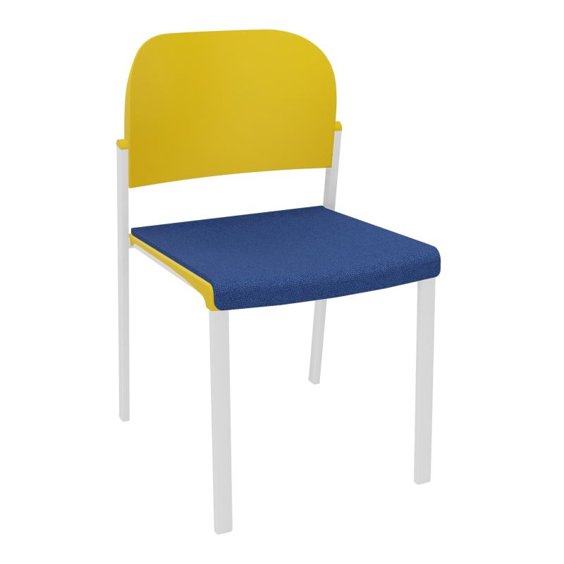 ROMY CHAISE 4P FIXES ASSISE TISSU DOSSIER POLYPRO SANS ACCOUDOIRS BH SP PW