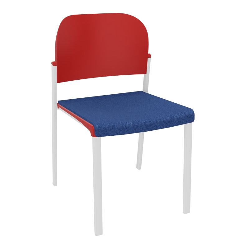 ROMY CHAISE 4P FIXES ASSISE TISSU DOSSIER POLYPRO SANS ACCOUDOIRS BH SP PZ