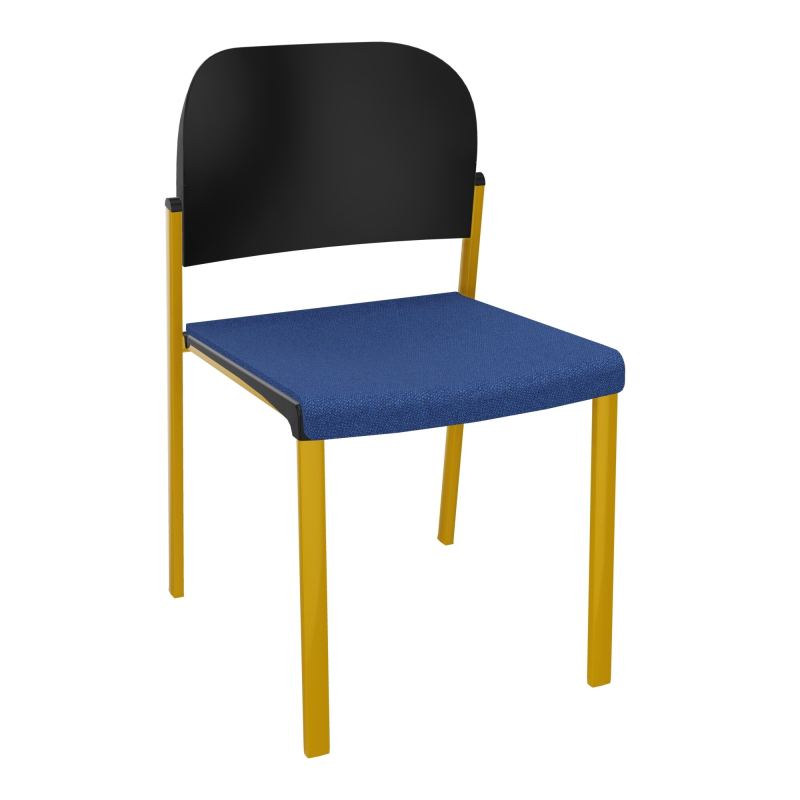 ROMY CHAISE 4P FIXES ASSISE TISSU DOSSIER POLYPRO SANS ACCOUDOIRS BH SX PU