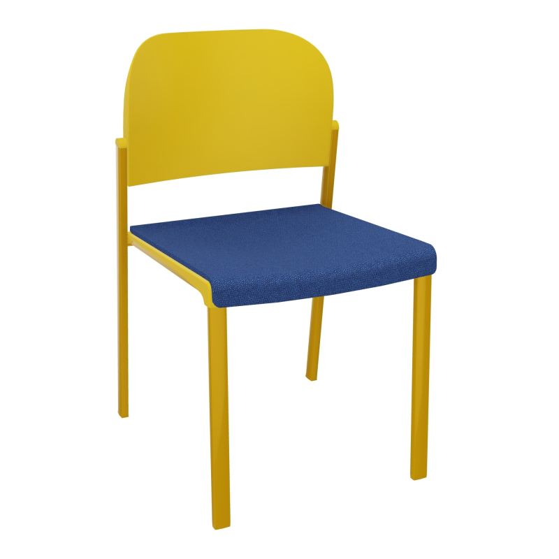 ROMY CHAISE 4P FIXES ASSISE TISSU DOSSIER POLYPRO SANS ACCOUDOIRS BH SX PW