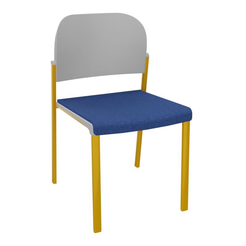 ROMY CHAISE 4P FIXES ASSISE TISSU DOSSIER POLYPRO SANS ACCOUDOIRS BH SX PX