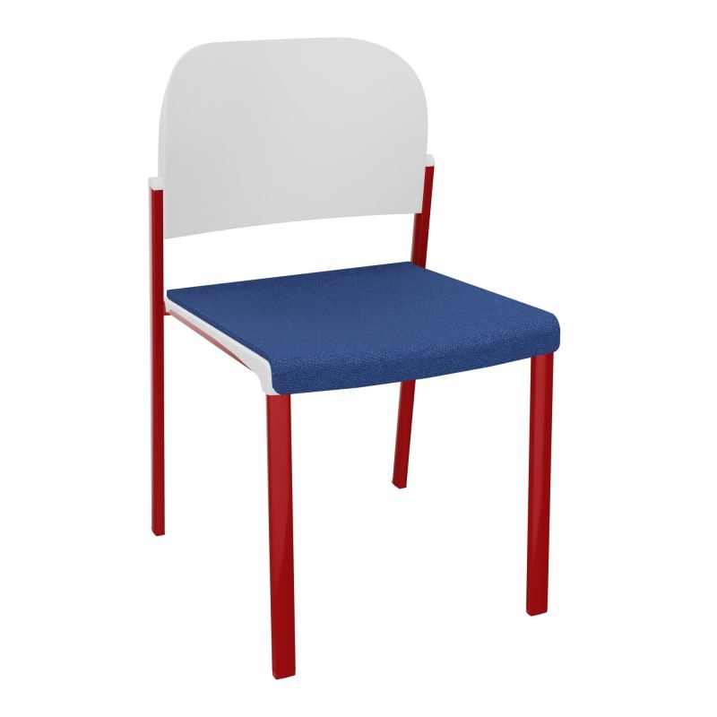 ROMY CHAISE 4P FIXES ASSISE TISSU DOSSIER POLYPRO SANS ACCOUDOIRS BH ZY PT