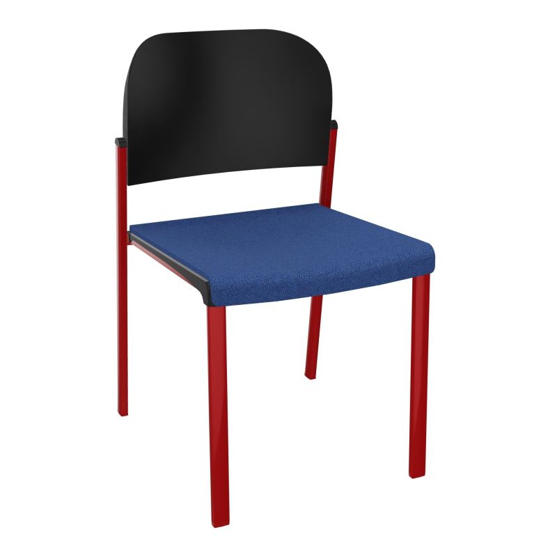 ROMY CHAISE 4P FIXES ASSISE TISSU DOSSIER POLYPRO SANS ACCOUDOIRS BH ZY PU
