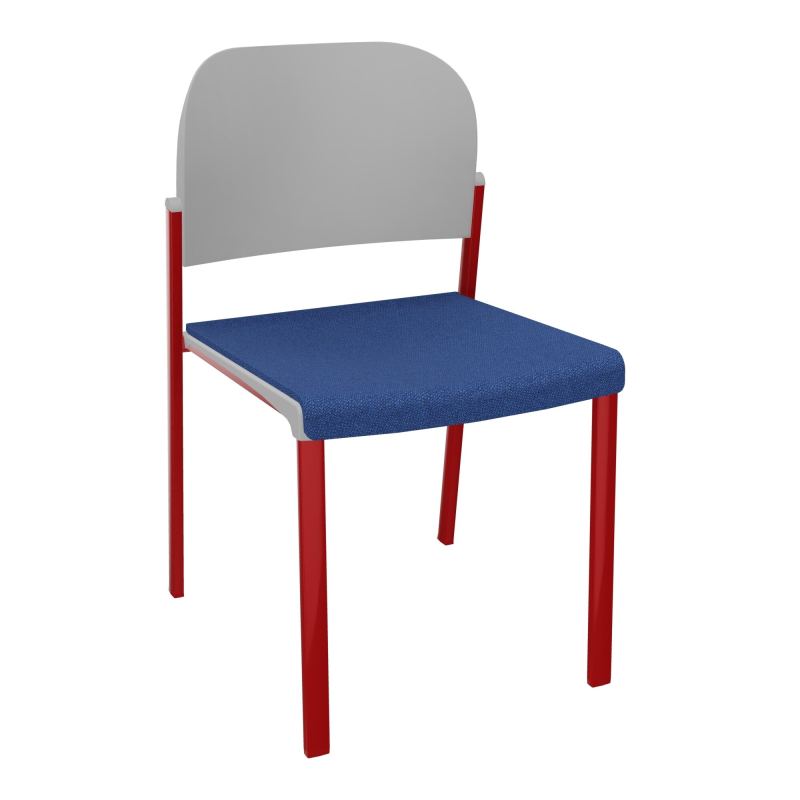ROMY CHAISE 4P FIXES ASSISE TISSU DOSSIER POLYPRO SANS ACCOUDOIRS BH ZY PX