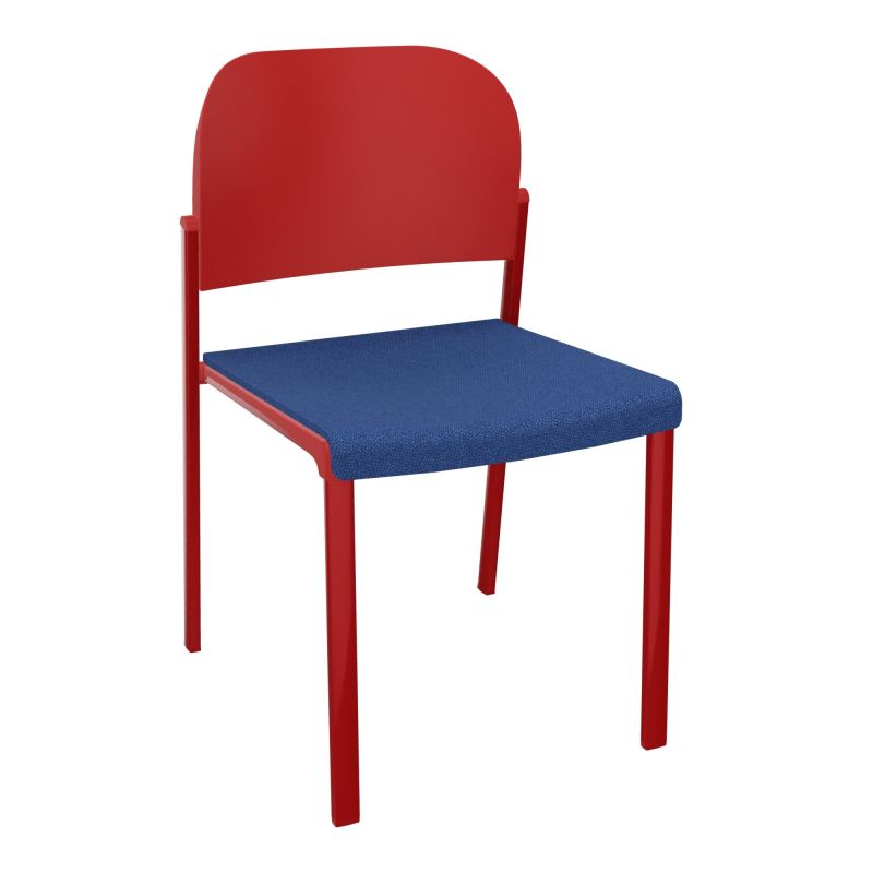 ROMY CHAISE 4P FIXES ASSISE TISSU DOSSIER POLYPRO SANS ACCOUDOIRS BH ZY PZ
