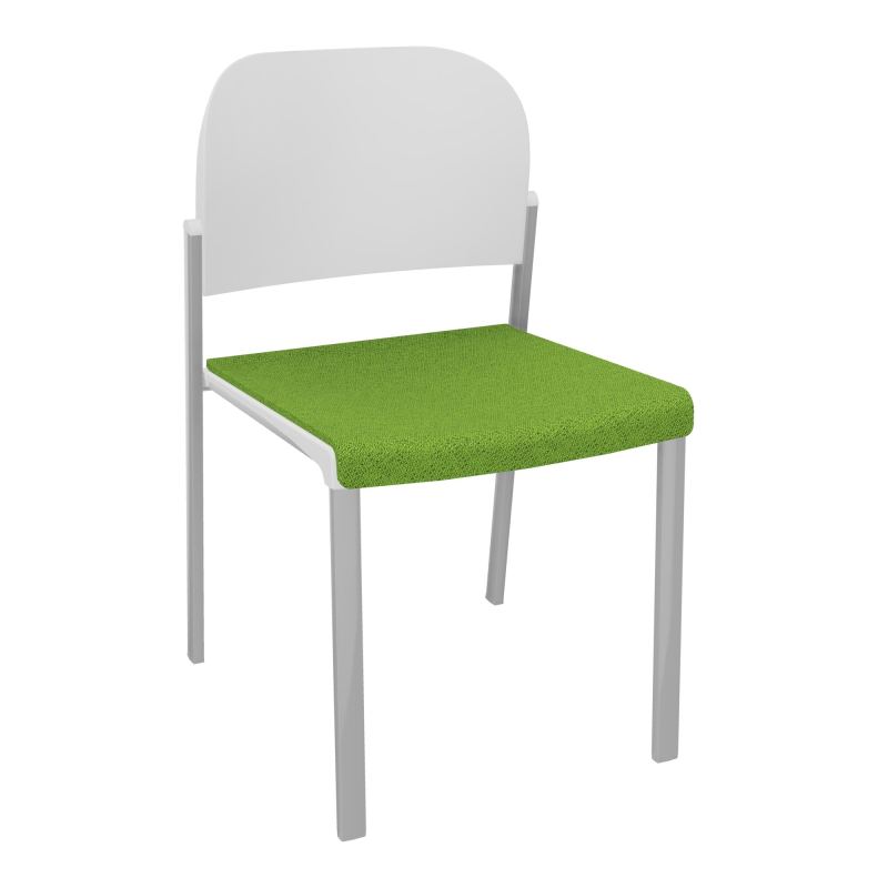 ROMY CHAISE 4P FIXES ASSISE TISSU DOSSIER POLYPRO SANS ACCOUDOIRS BK SB PT