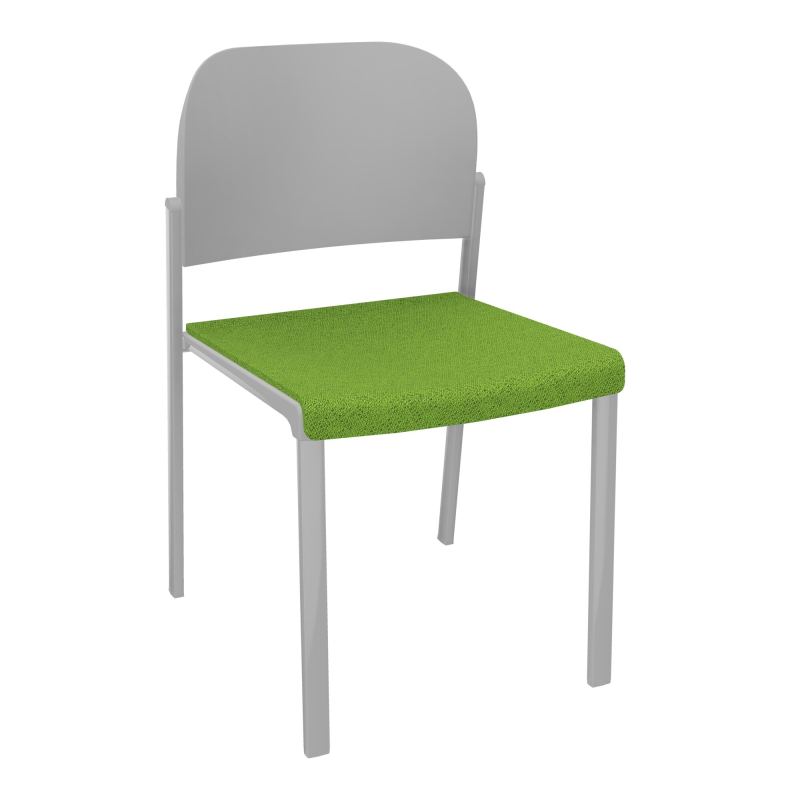 ROMY CHAISE 4P FIXES ASSISE TISSU DOSSIER POLYPRO SANS ACCOUDOIRS BK SB PX