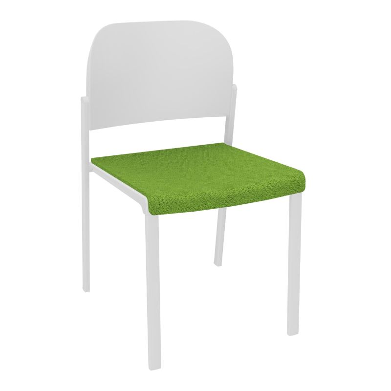 ROMY CHAISE 4P FIXES ASSISE TISSU DOSSIER POLYPRO SANS ACCOUDOIRS BK SP PT