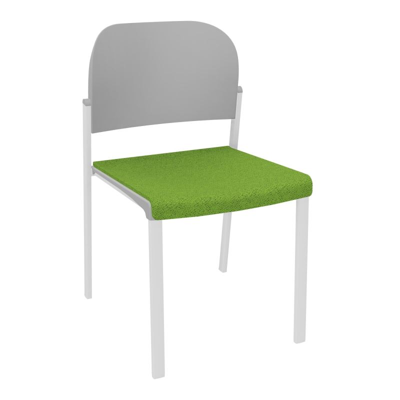 ROMY CHAISE 4P FIXES ASSISE TISSU DOSSIER POLYPRO SANS ACCOUDOIRS BK SP PX