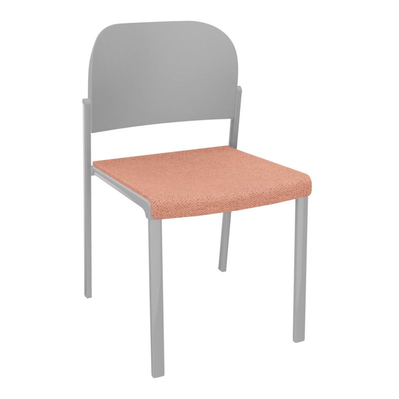 ROMY CHAISE 4P FIXES ASSISE TISSU DOSSIER POLYPRO SANS ACCOUDOIRS BL SB PX