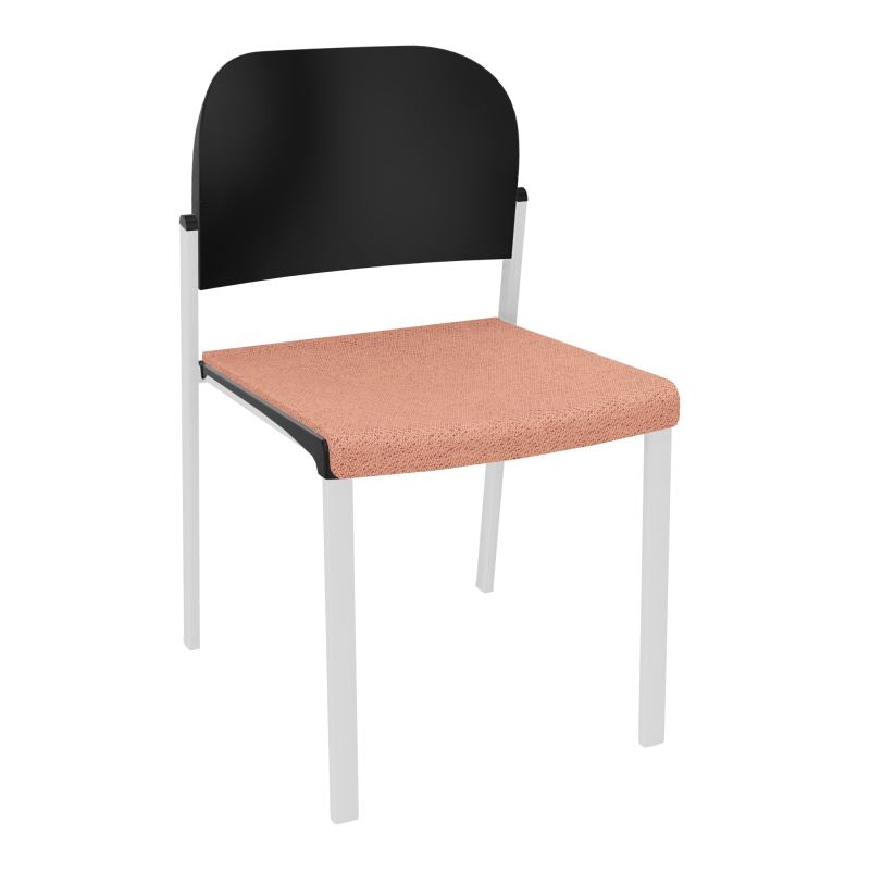ROMY CHAISE 4P FIXES ASSISE TISSU DOSSIER POLYPRO SANS ACCOUDOIRS BL SP PU