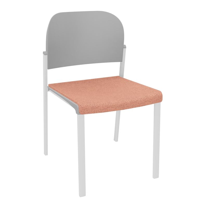 ROMY CHAISE 4P FIXES ASSISE TISSU DOSSIER POLYPRO SANS ACCOUDOIRS BL SP PX