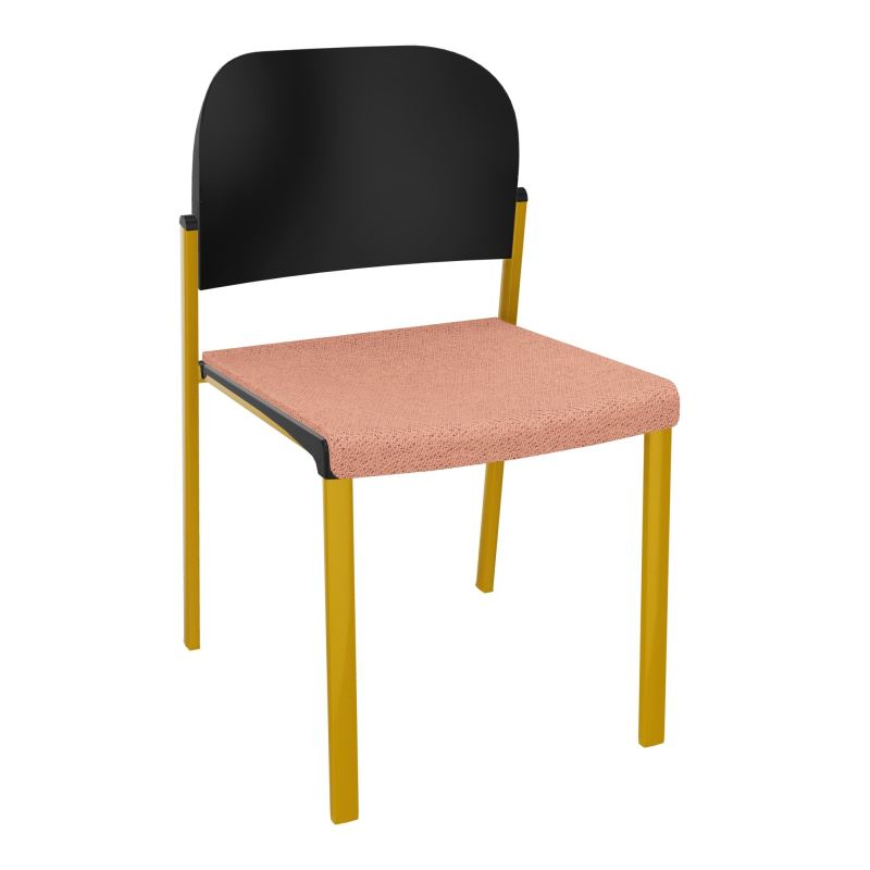 ROMY CHAISE 4P FIXES ASSISE TISSU DOSSIER POLYPRO SANS ACCOUDOIRS BL SX PU